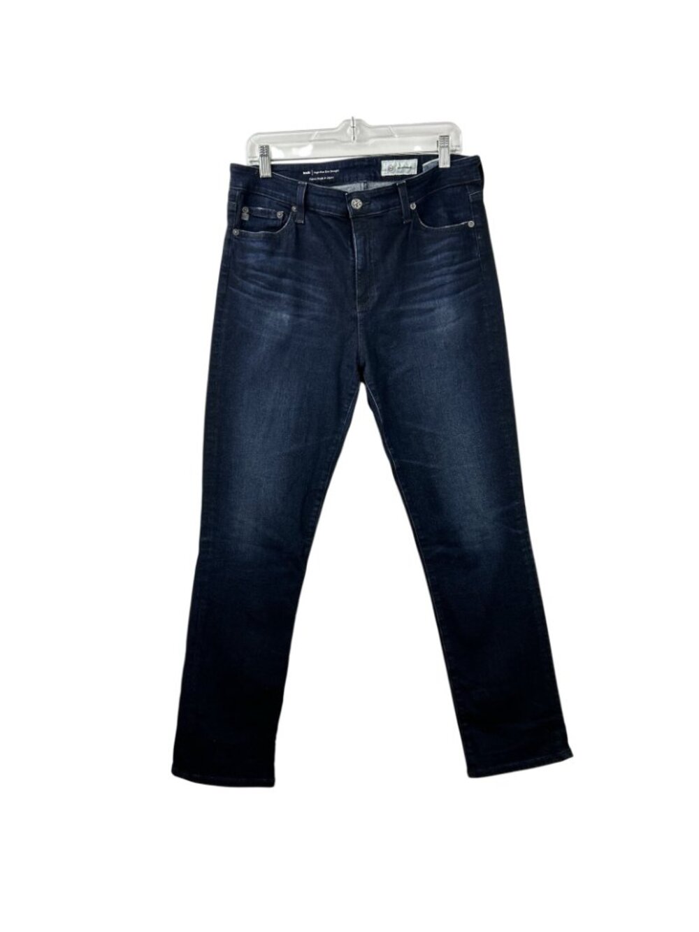 AG Adriano Goldschmied Mari High Rise Slim Straight Jeans Sz 31 Dark Wash Indigo - Picture 3 of 16